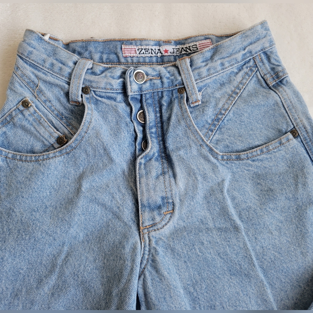 Vintage Zena Sky Blue Denim Pants Size 5